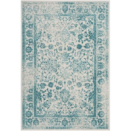 Safavieh Adirondack Power Loomed Rectangle Rug Ivory & Teal - 5 ft.-1 in. x 7 ft.-6 in. ADR109D-5